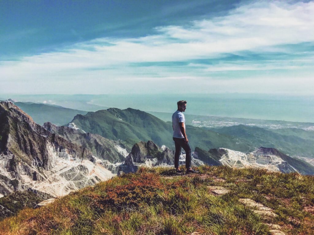 Person auf einem Berg